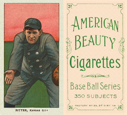 1909 White Borders American Beauty Frame Ritter, Kansas City #413 Baseball Card