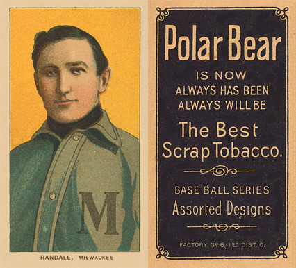 1909 White Borders Polar Bear Randall, Milwaukee #403 Baseball Card