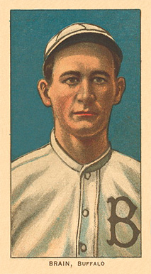 1909 White Borders Ghosts, Miscuts, Proofs, Blank Backs & Oddities Brain, Buffalo #47 Baseball Card