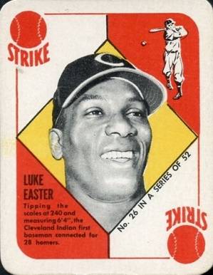 1951 Topps Red Backs Luke Easter #26 Baseball Card