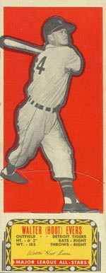 1951 Topps Major League All-Stars Walter (Hoot) Evers # Baseball Card