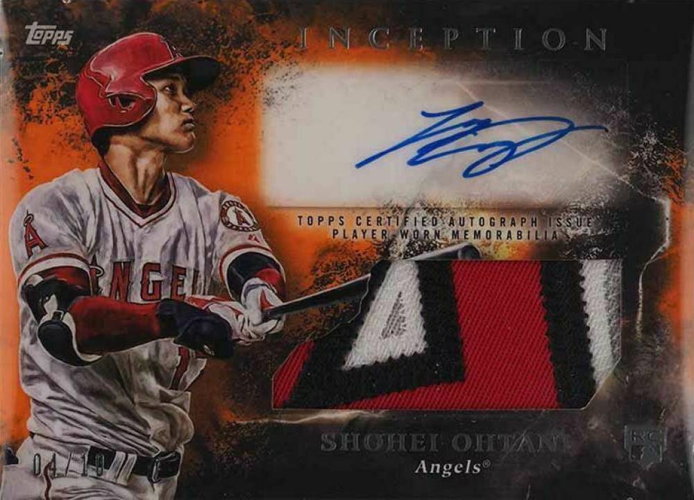 2018 Topps Inception Autograph Patch Shohei Ohtani #IAPSO Baseball Card