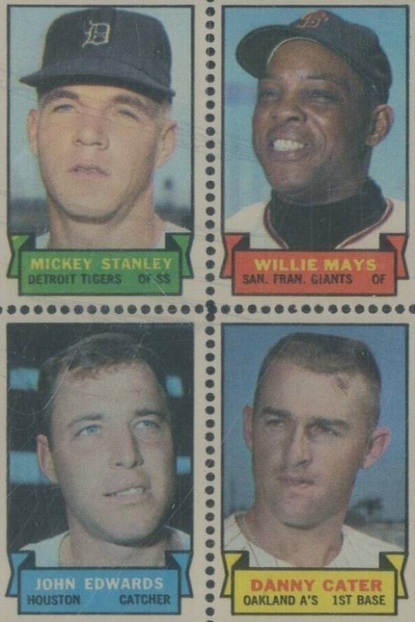 1969 Topps Stamps Panels Stanley/Mays/Edwards/Cater # Baseball Card