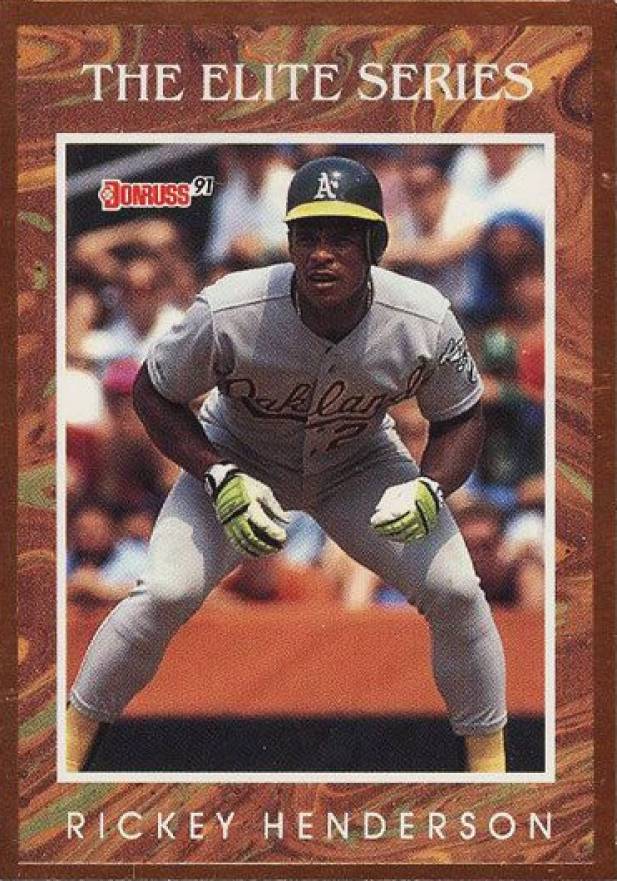 1991 Donruss Elite Rickey Henderson #7 Baseball Card