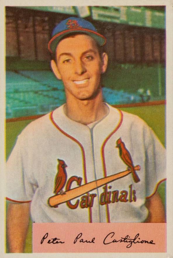 1954 Bowman Pete Castiglione #174b Baseball Card