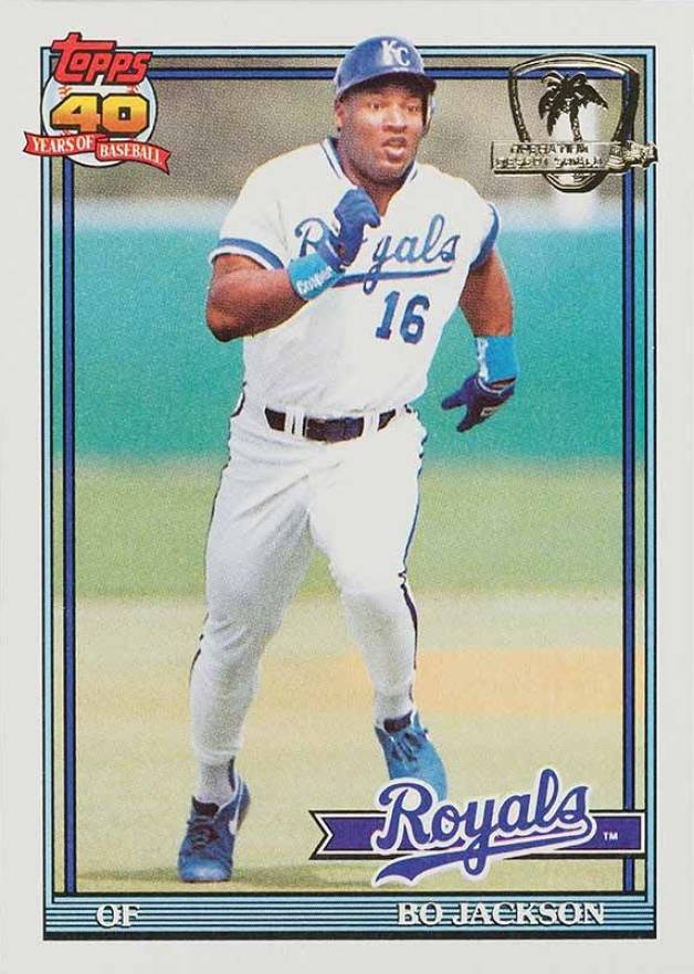 1991 Topps Desert Shield Bo Jackson #600 Baseball Card