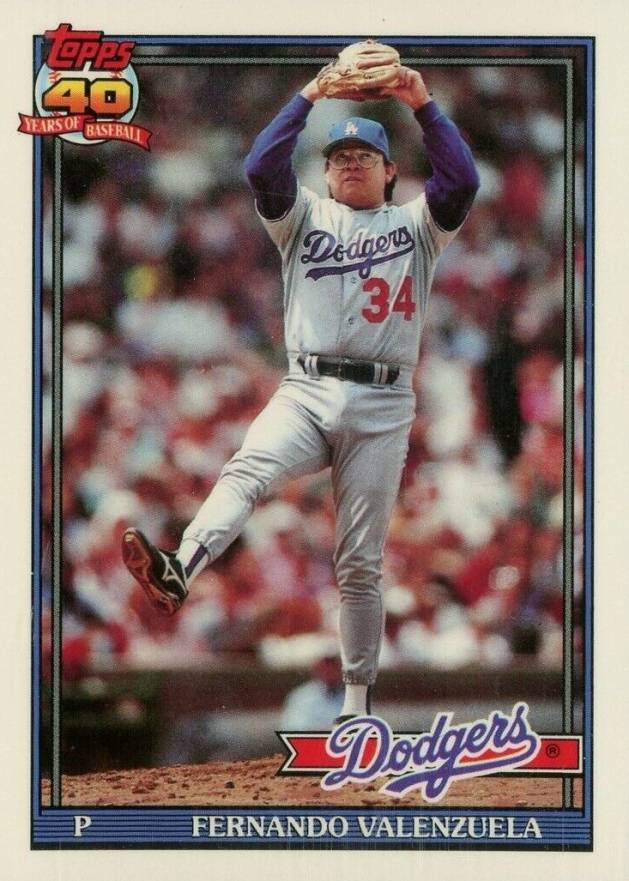 1991 Topps Tiffany Fernando Valenzuela #80 Baseball Card