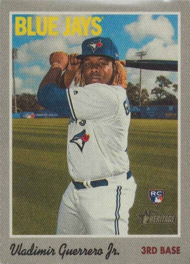 2019 Topps Heritage 1970 Cloth Sticker Vladimir Guerrero Jr. #29 Baseball Card