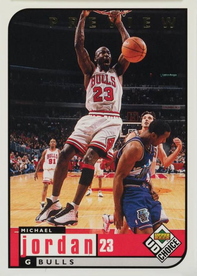 1998 Upper Deck Choice Preview Michael Jordan #23 Basketball Card