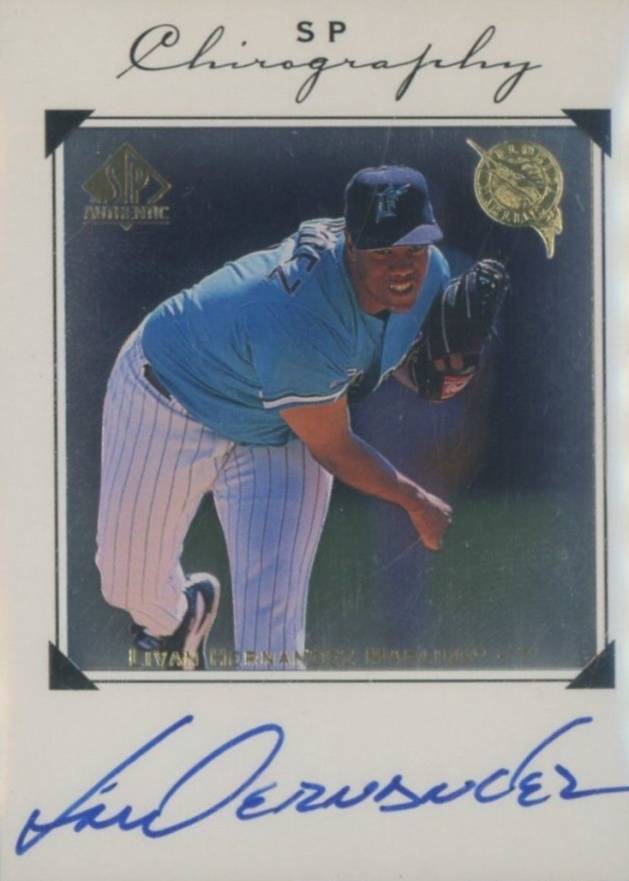 1998 SP Authentic Chirography Livan Hernandez #LH Baseball Card