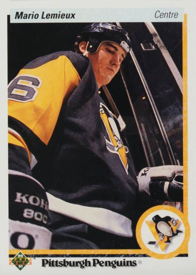 1990 Upper Deck French Mario Lemieux #144 Hockey Card