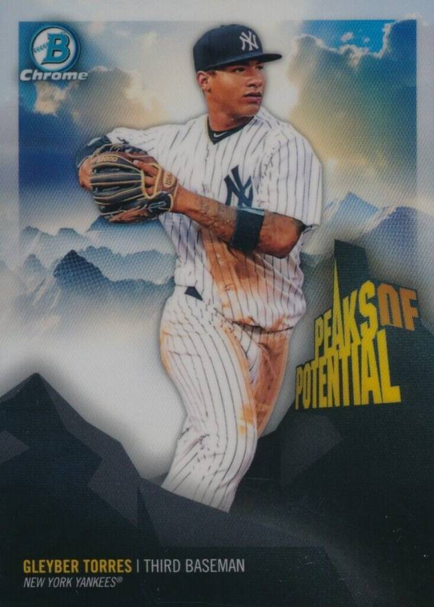 2018 Bowman Chrome Peaks of Potential Gleyber Torres #GT Baseball Card