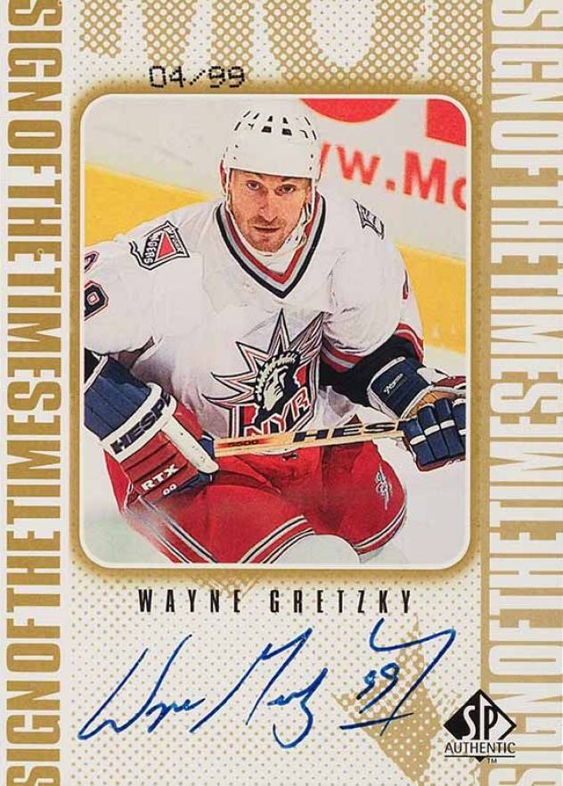 1998 SP Authentic Sign of the Times Wayne Gretzky #WG Hockey Card