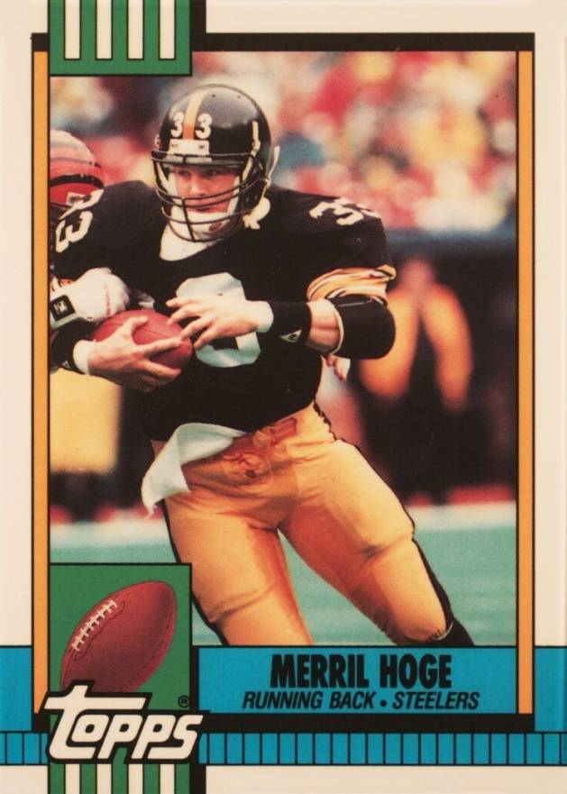 1990 Topps Tiffany Merril Hoge #185 Football Card