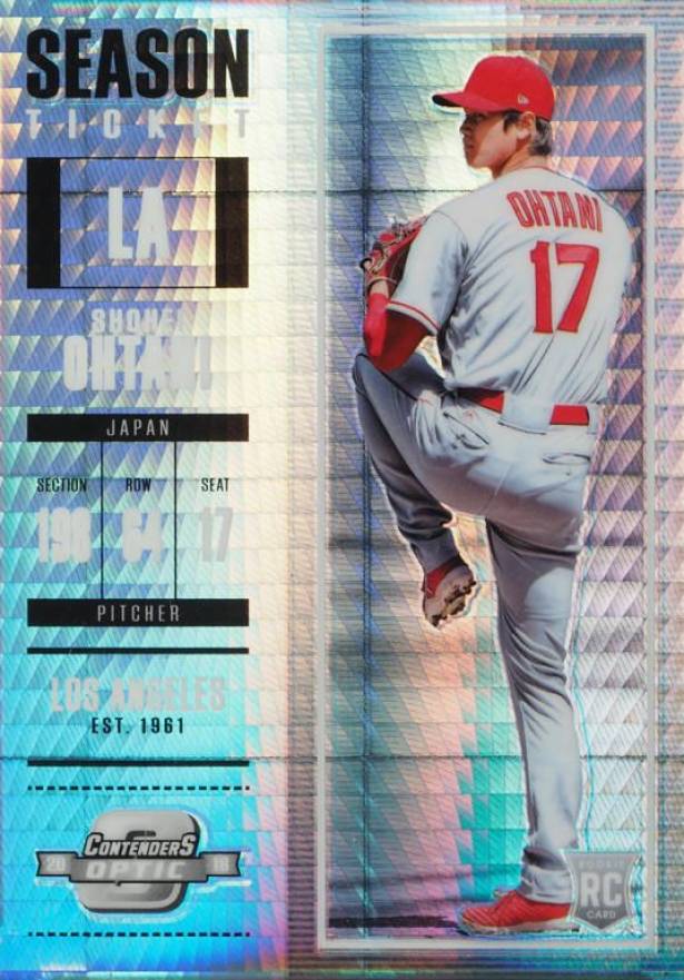 2018 Panini Chronicles Contenders Optic Shohei Ohtani #9 Baseball Card