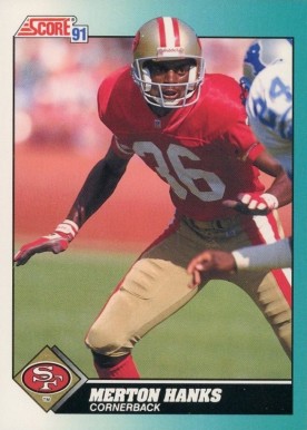 1991 Score Supplemental Merton Hanks #78T Football Card