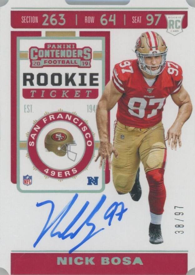 2019 Panini Contenders Nick Bosa #108 Football Card