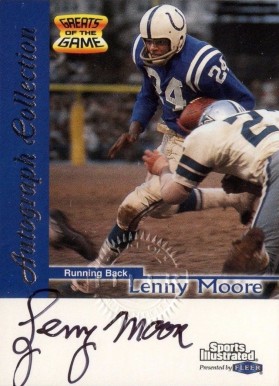 1999 Sports Illustrated Autograph Collection Lenny Moore # Football Card