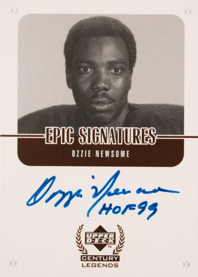 1999 Upper Deck Century Legends Epic Signatures Ozzie Newsome #ON Football Card