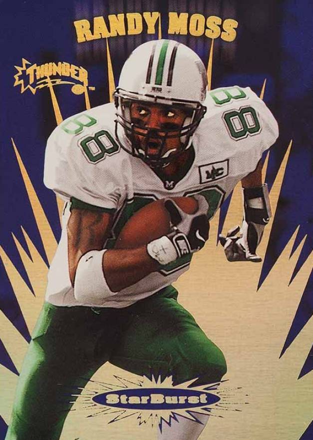 1998 Skybox Thunder Starburst Randy Moss #7 Football Card