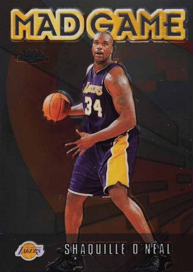 2001 Topps Chrome Mad Game Shaquille O'Neal #MG2 Basketball Card