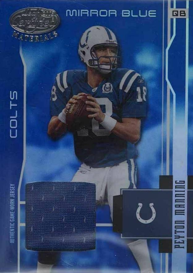 2003 Leaf Certified Materials Peyton Manning #58 Football Card