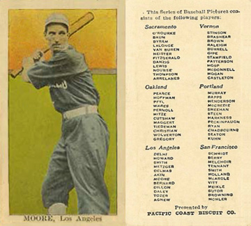 1911 Pacific Coast Biscuit Moore # Baseball Card