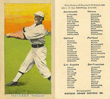 1911 Pacific Coast Biscuit Maggert # Baseball Card