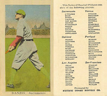 1911 Pacific Coast Biscuit Danzig # Baseball Card