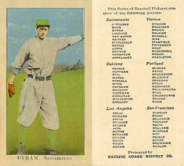 1911 Pacific Coast Biscuit Byram # Baseball Card