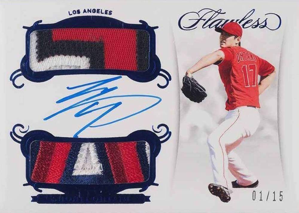 2018 Panini Flawless Rookie Dual Patch Autographs Shohei Ohtani #SO Baseball Card