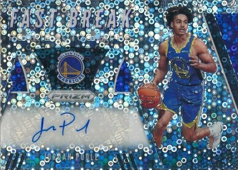 2019 Panini Prizm Fast Break Rookie Autographs Jordan Poole #FRJPL Basketball Card