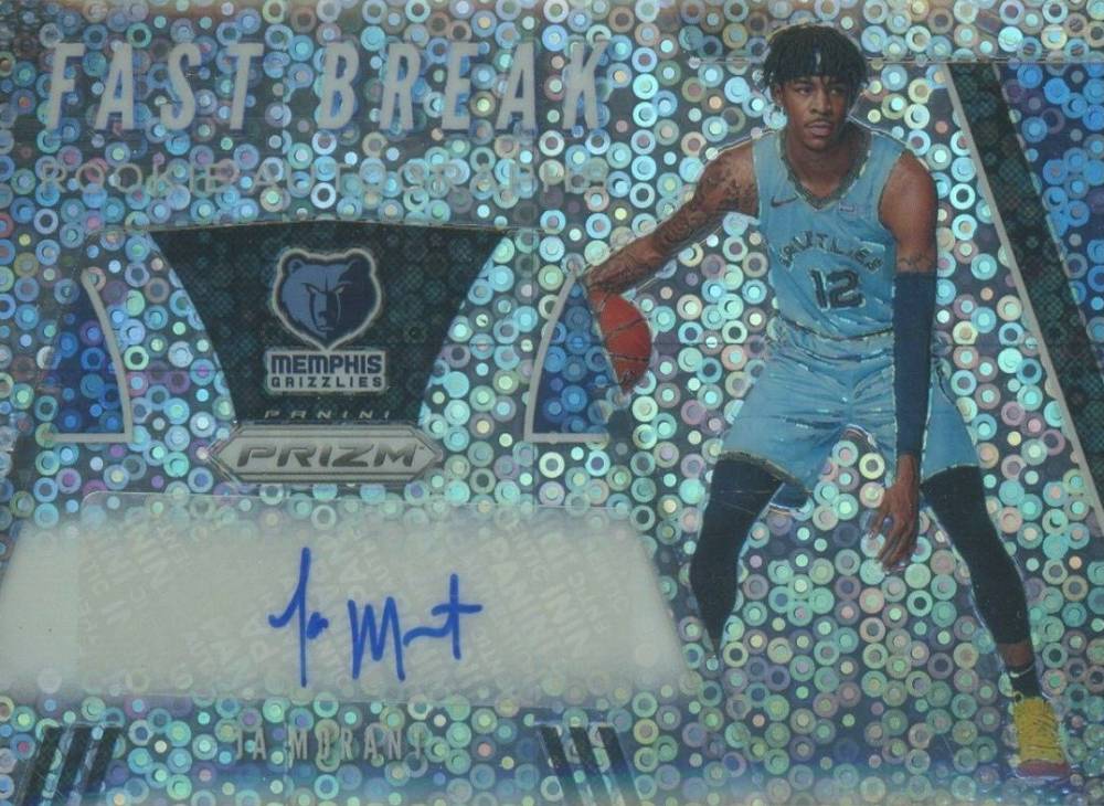 2019 Panini Prizm Fast Break Rookie Autographs Ja Morant #FRJMT Basketball Card