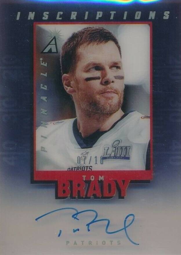 2019 Panini Pinnacle Inscriptions Tom Brady #PI-TB Football Card