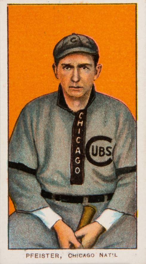 1909 White Borders Piedmont 350  Pfeister, Chicago Nat'L #389 Baseball Card