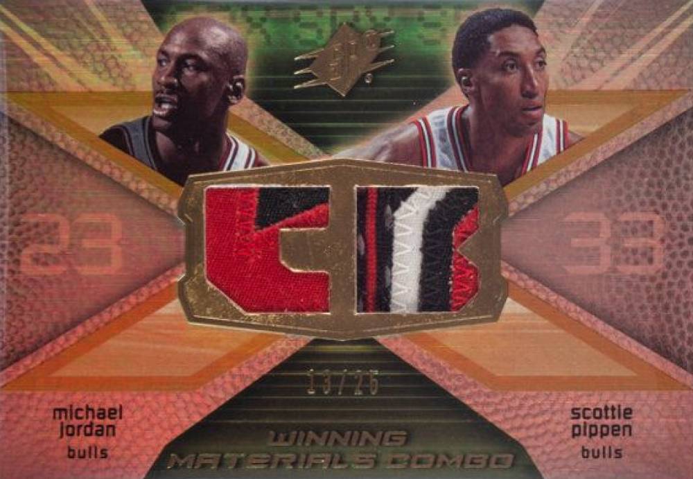 2008 SPx Winning Materials Combo   Michael Jordan/Scottie Pippen #WMCJP Basketball Card