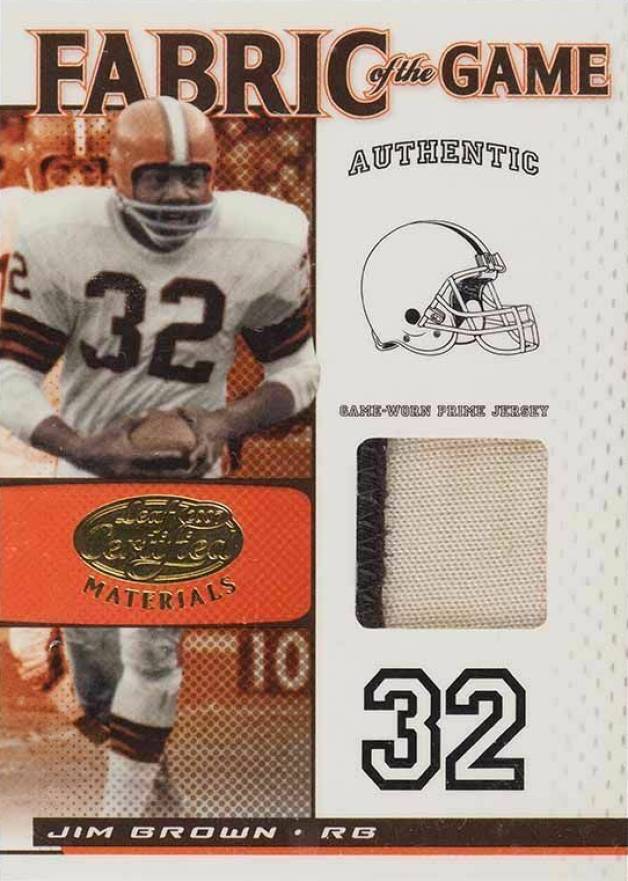 2007 Leaf Certified Materials Fabric of the Game Jim Brown #FOG121 Football Card