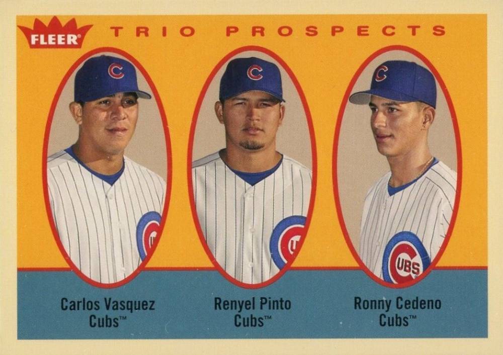 2005 Fleer Tradition Carlos Vasquez/Renyel Pinto/Ronny Cedeno #306 Baseball Card