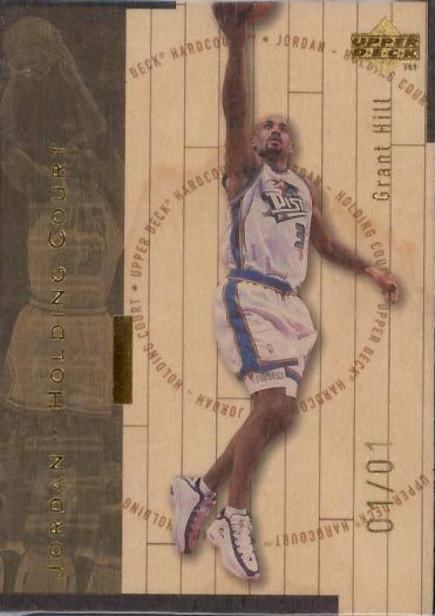 1998 Upper Deck Hardcourt Jordan Holding Court Grant Hill/Michael Jordan #J8 Basketball Card