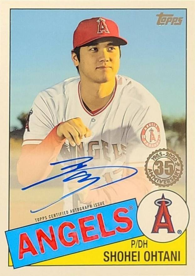 2020 Topps 1985 Topps 35th Anniversary Autographs Shohei Ohtani #85ASO Baseball Card