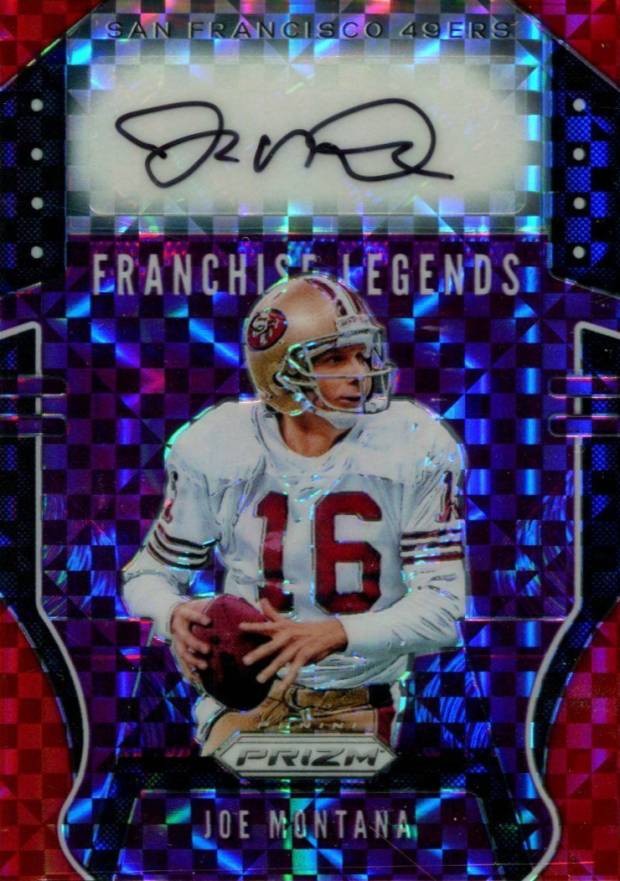 2019 Panini Prizm Franchise Legends Signatures Joe Montana #FRJM Football Card