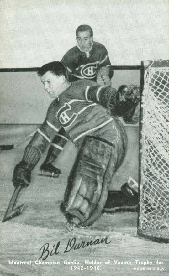 1948 Exhibits Champions (1948-49) Bill Durnan #16 Hockey Card