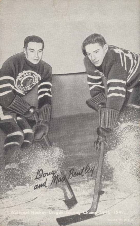 1948 Exhibits Champions (1948-49) Doug & Max Bentley #2 Hockey Card