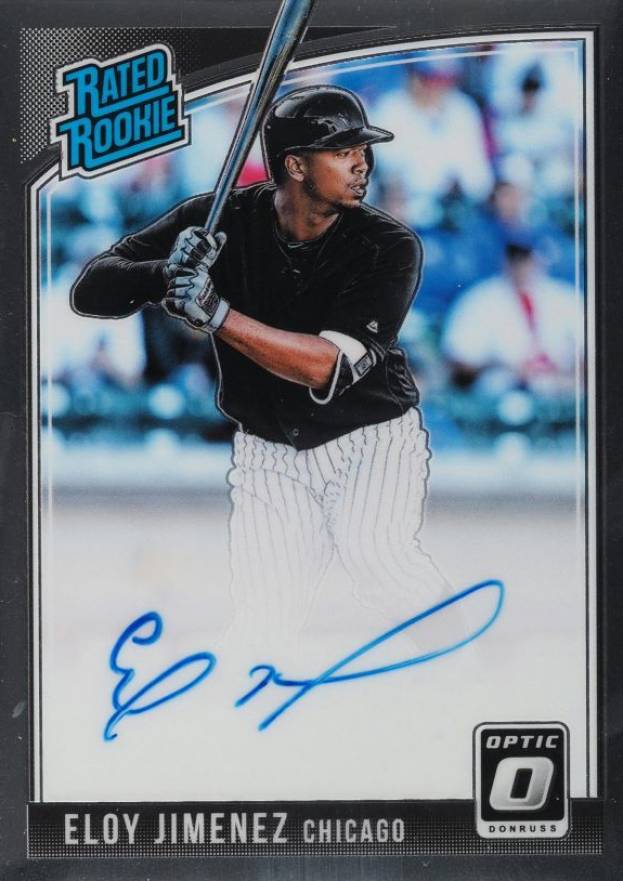 2018 Panini Donruss Optic Rated Rookie Signatures Eloy Jimenez #EJ Baseball Card