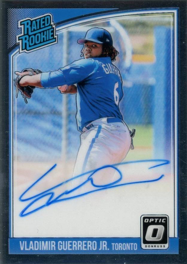 2018 Panini Donruss Optic Rated Rookie Signatures Vladimir Guerrero Jr. #VG Baseball Card