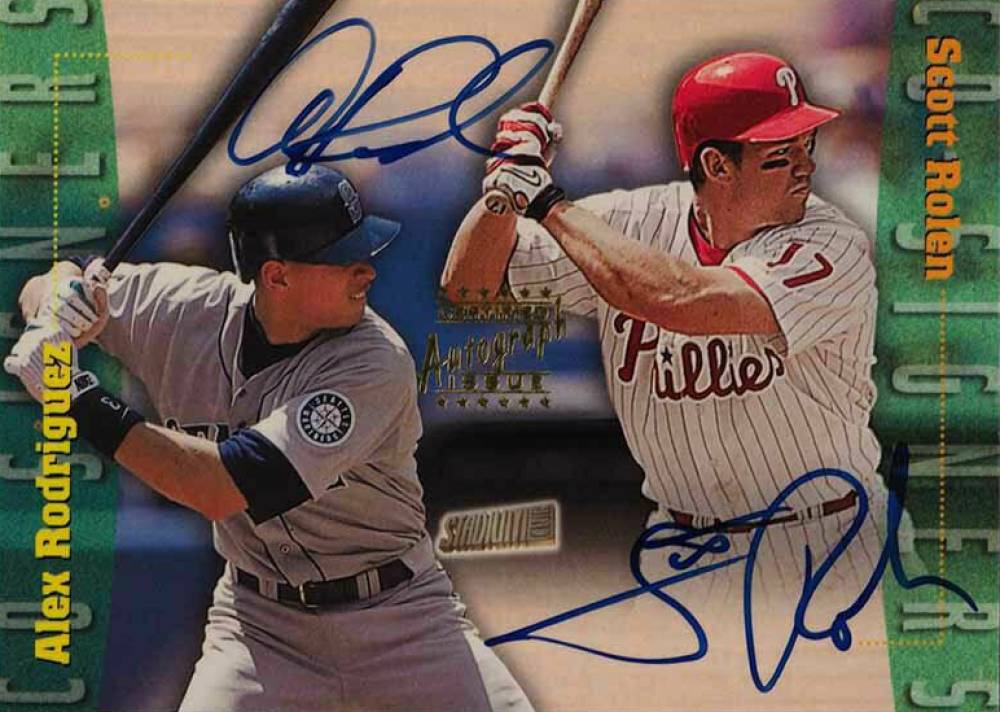 1999 Stadium Club CO-Signers Alex Rodriguez/Scott Rolen #CS3 Baseball Card