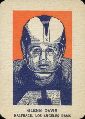 1952 Wheaties Glenn Davis # Football Card