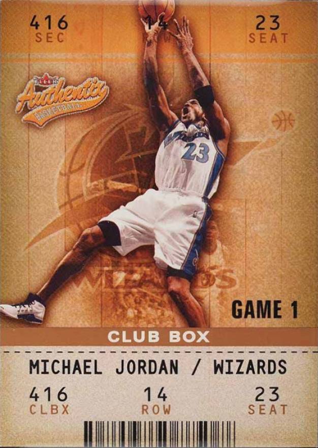 2002 Fleer Authentix Michael Jordan #72 Basketball Card