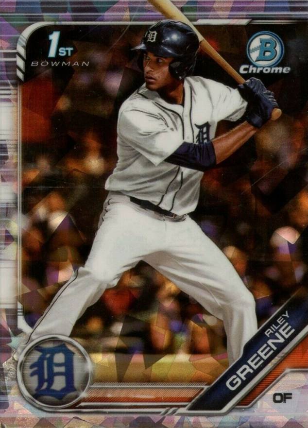 2019 Bowman Draft Chrome Sapphire Edition Riley Greene #BDC50 Baseball Card