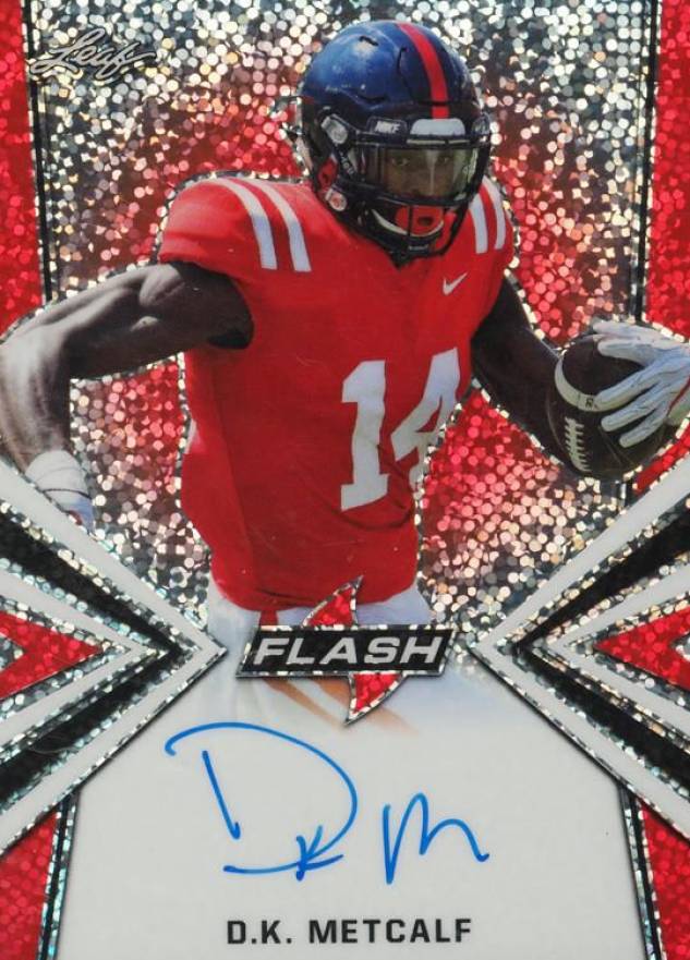 2019 Leaf Flash Autographs D.K. Metcalf #BADKM Football Card